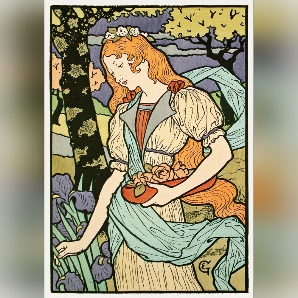 Vintage Art Nouveau Style Wall Art